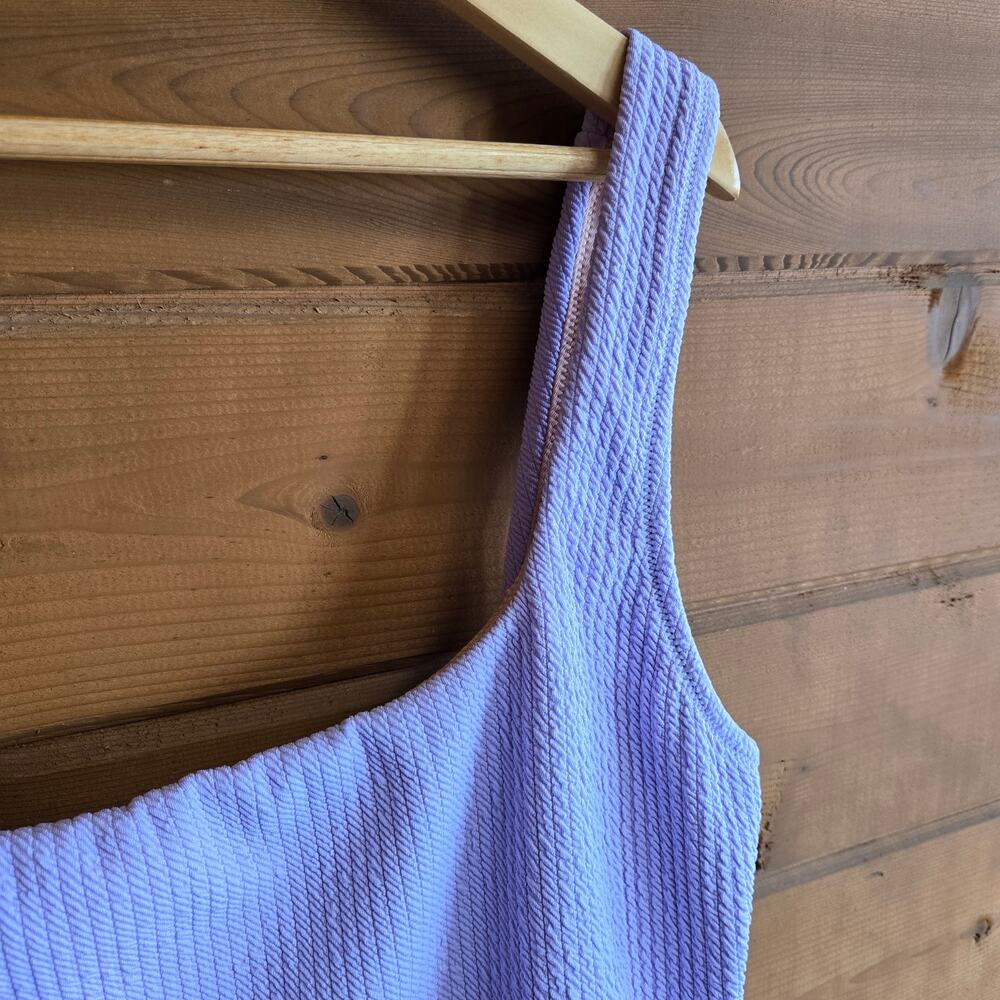 J. Crew Swimsuit One Piece Dusty Mauve NWT Textured Purple 18 Square Neck Swim - Picture 6 of 7